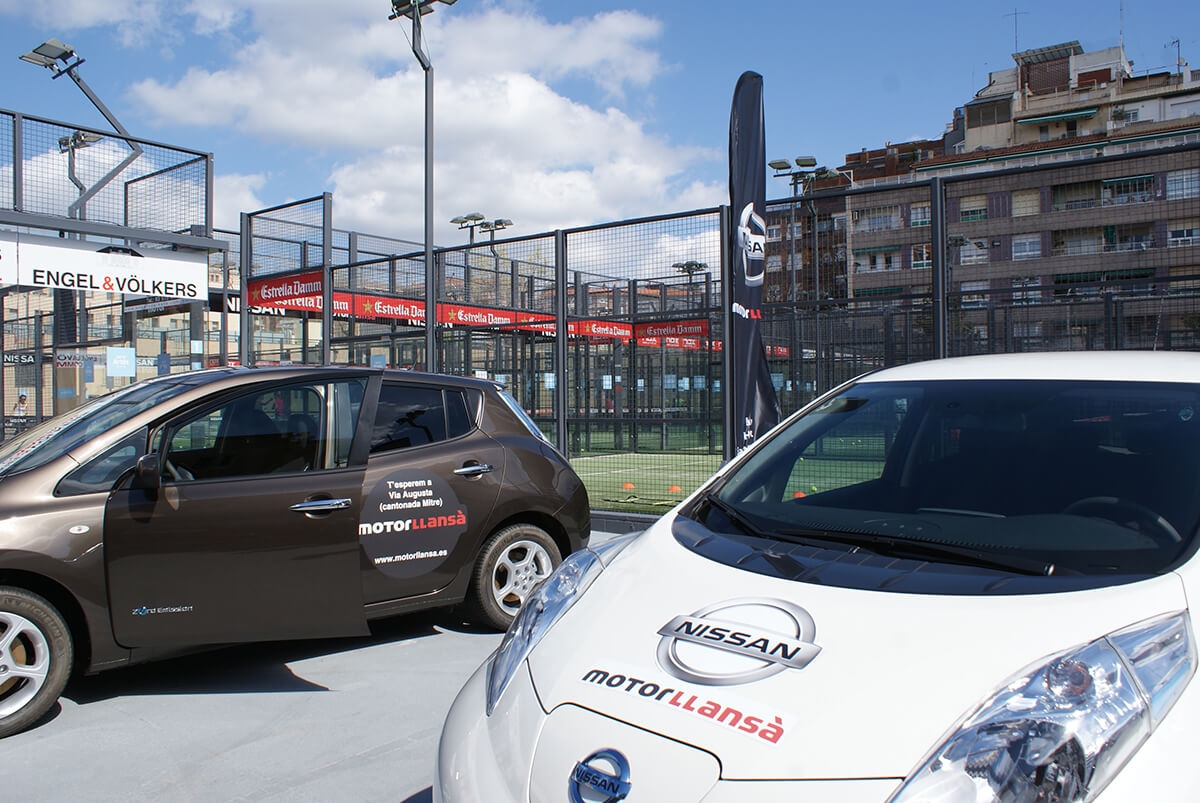 Motor Llansà expone el Nissan Leaf en el Torneo de Pádel de Artós