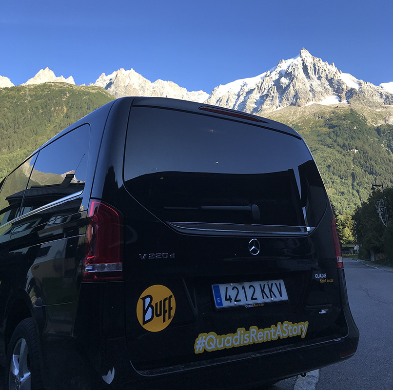 El BUFF® PRO TEAM  disfrutó de los servicios de Quadis Rent a Car en la UTMB