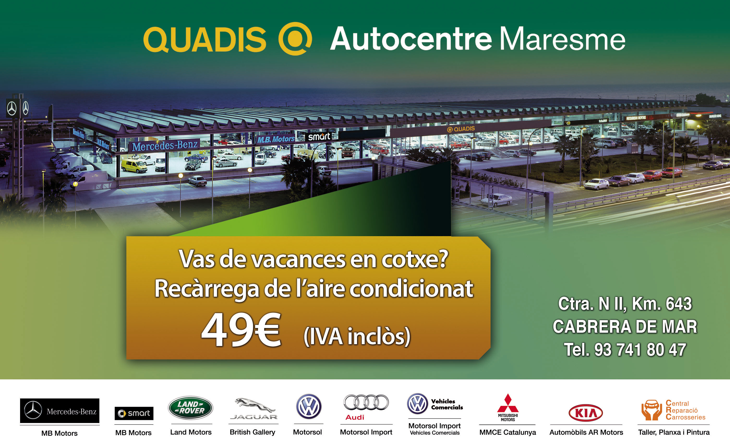 QUADIS Autocentre lanza una campaña para la recarga del aire acondicionado