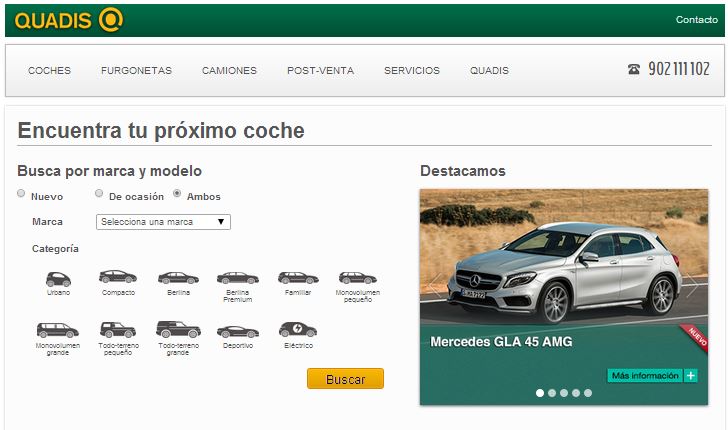Nueva web Concesionarios QUADIS