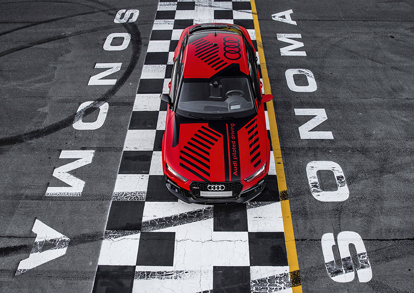 Audi RS7 conduccion autonoma SOnoma Raceway 2015