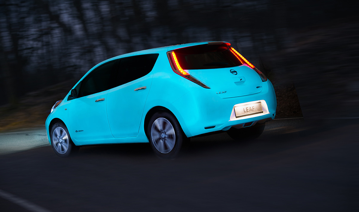 issan Leaf Coche brilla oscuridad