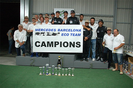 Podium Castelloli Mercedes Eco Team