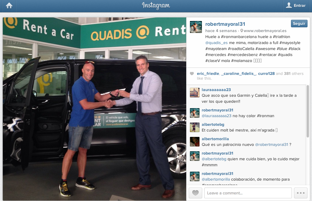 RObert Mayoral QUADIS Mercedes Clase V Instagram